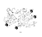 Craftsman 917388631 engine/handle/wheels/housing/bag diagram