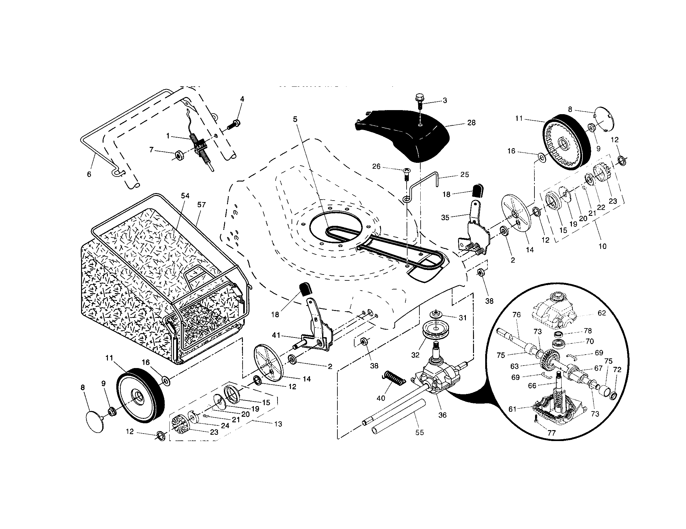 Wheels/tires/bag