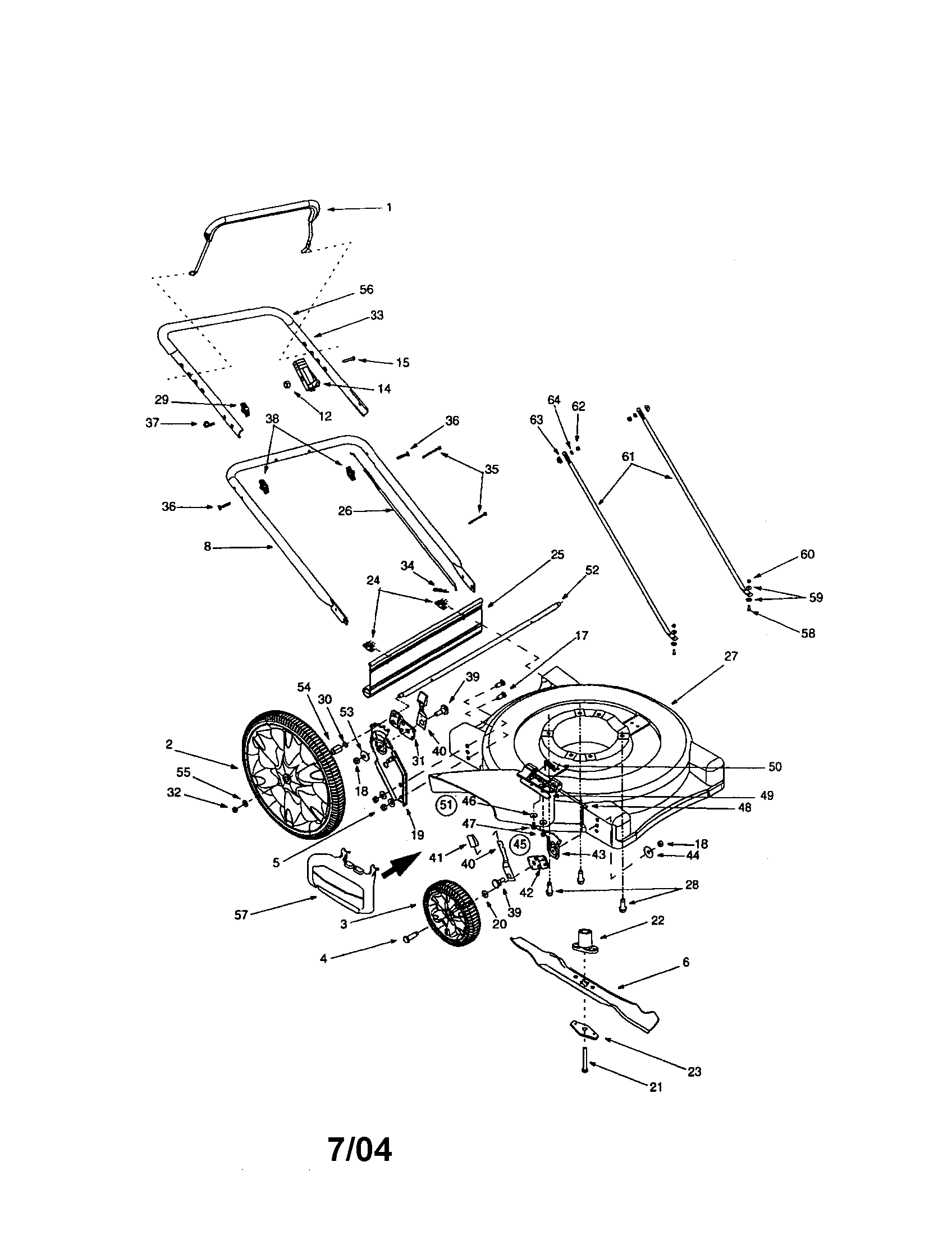 Hi-wheel rotary mower