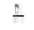 Campbell Hausfeld CI073080H overall width/height/tank outlet diagram