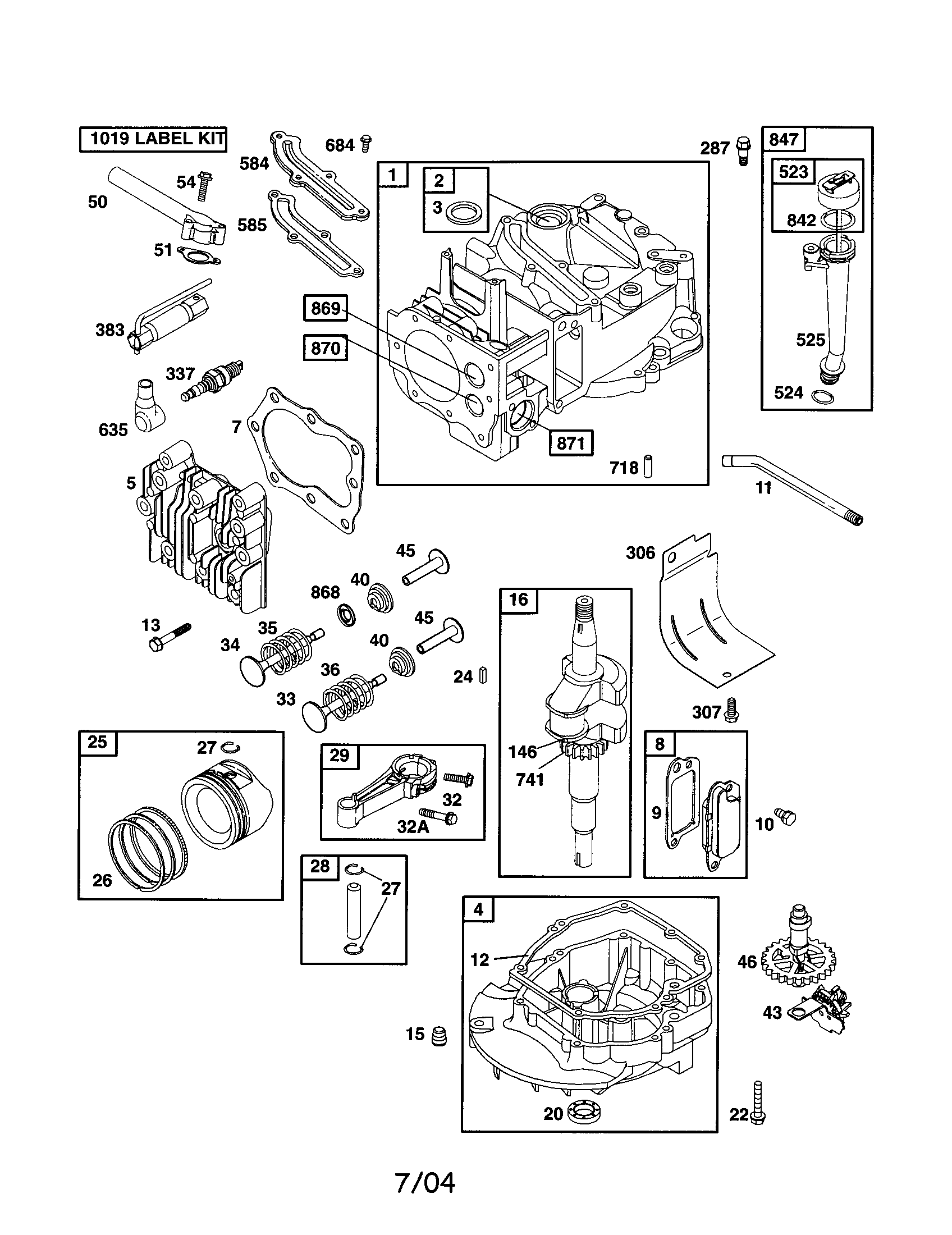 Cylinder/crankshaft