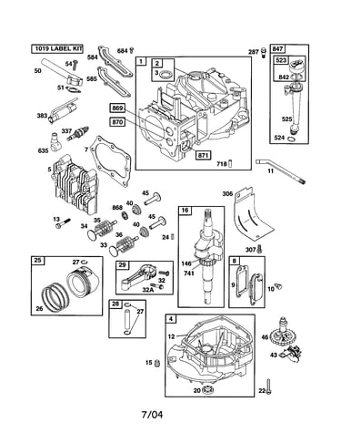 Cylinder/crankshaft