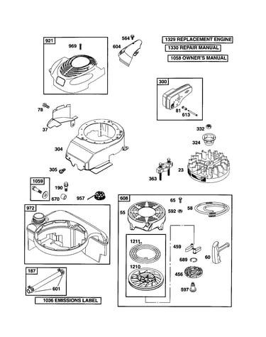 Housing-blower/starter-rewind
