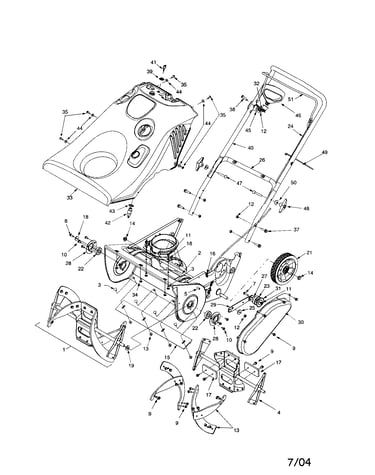 Auger/handle/shroud