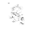 Troybilt 5524 wheel/gear/axle/v-belt/frame diagram