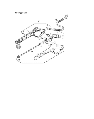 Trigger-gun/handle/hose