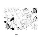 Craftsman 917387581 engine/housing/handle/wheels diagram