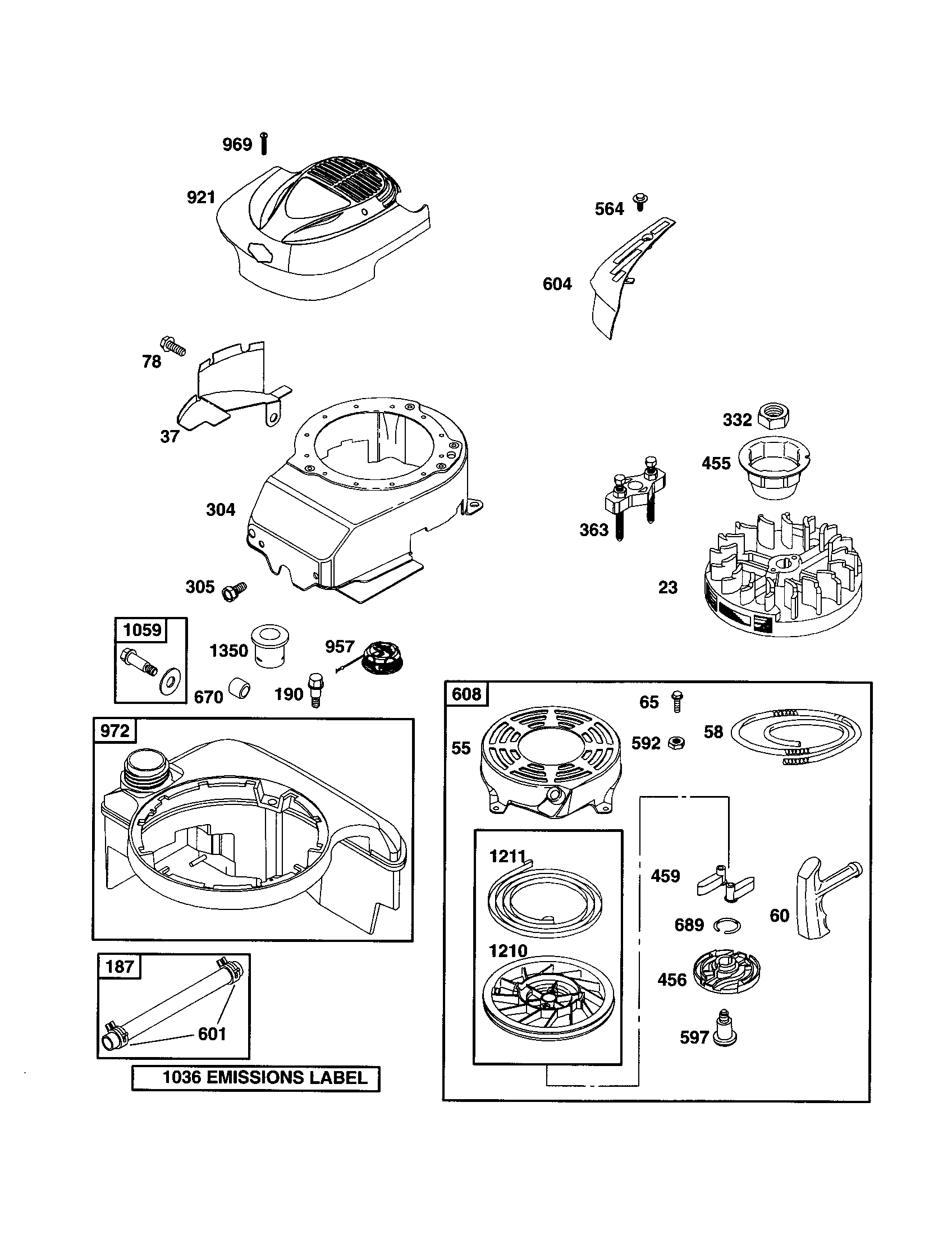 STARTER-REWIND/BLOWER-HOUSING