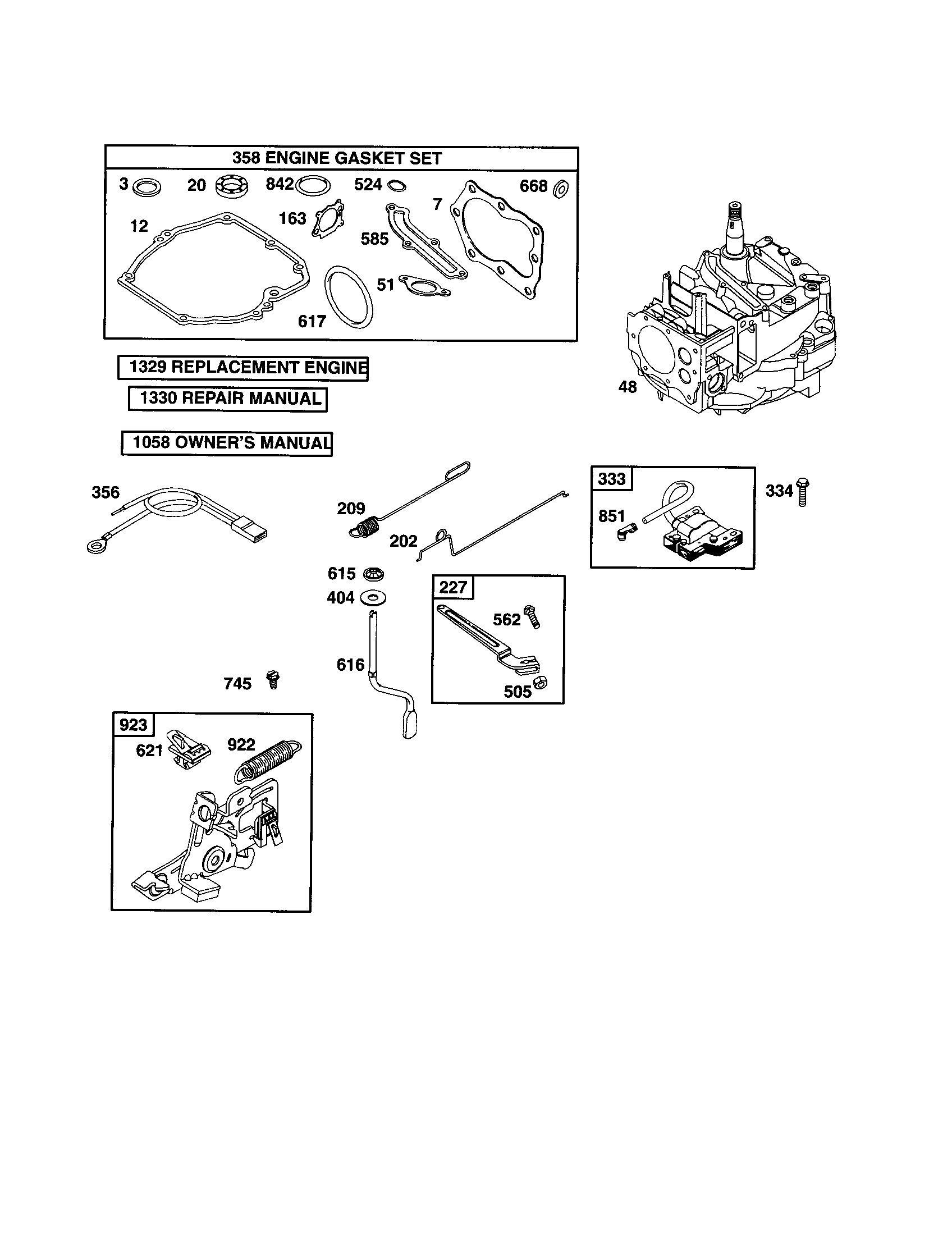 SHORT BLOCK/BRAKE