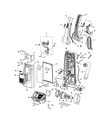 Dust compartment and motor