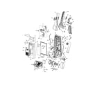 Kenmore 11634922400 dust compartment and motor diagram