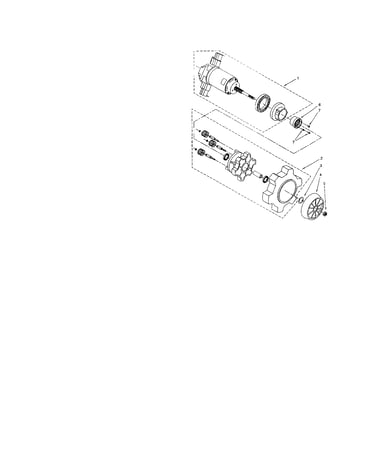 Agitator motor and gear assembly