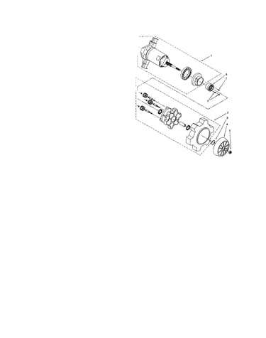 Agitator motor and gear assembly
