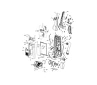Kenmore 11634925400 dust compartment and motor diagram