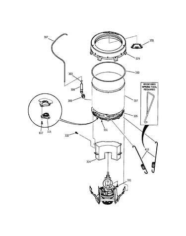 Outer tub/pressure tube