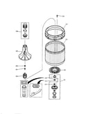 Agitator/drive bell/washtub/hub