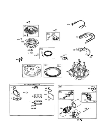 Short block/motor-stater