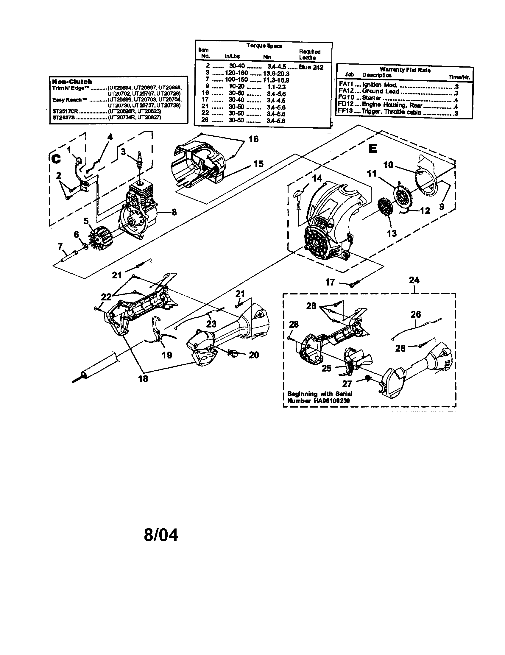 Ignition/rotor/starter/clutch