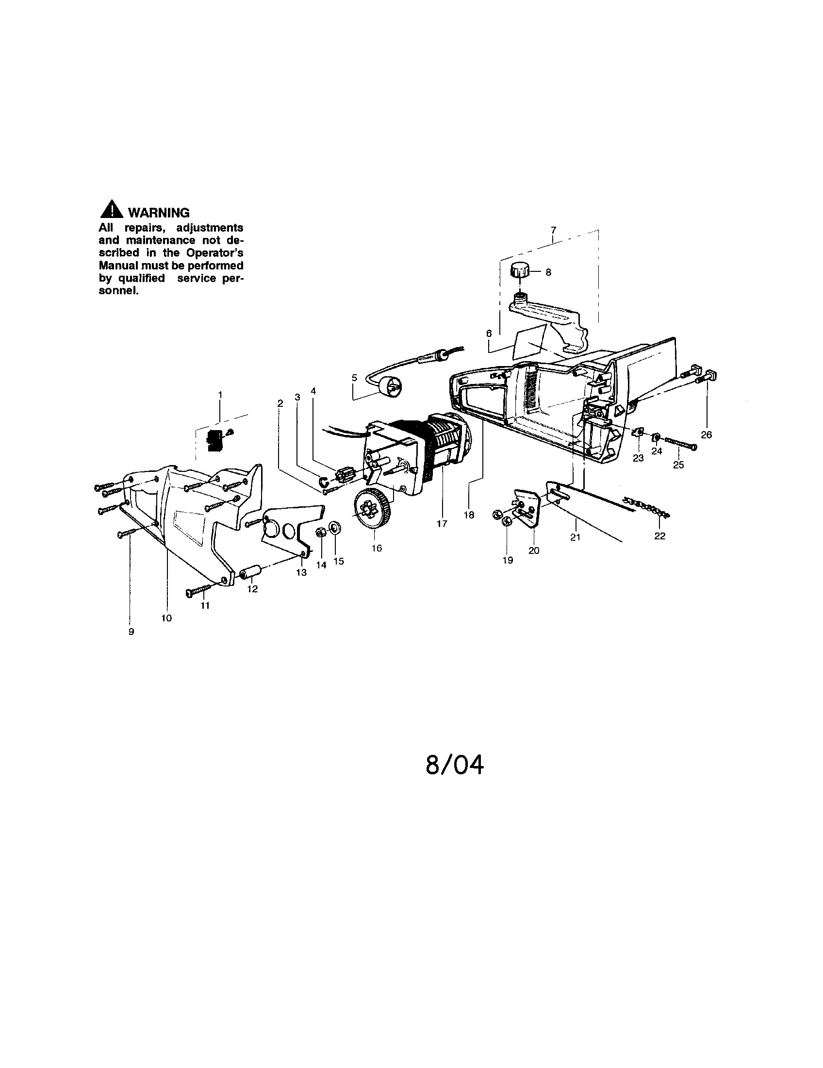 CHAIN SAW ASSEMBLY