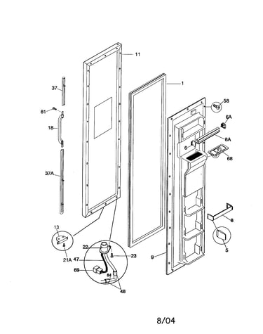 Freezer door