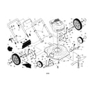 Craftsman 917387580 engine/housing/handle/wheels diagram