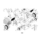 Craftsman 917388660 engine/housing/handle/wheels/bag diagram