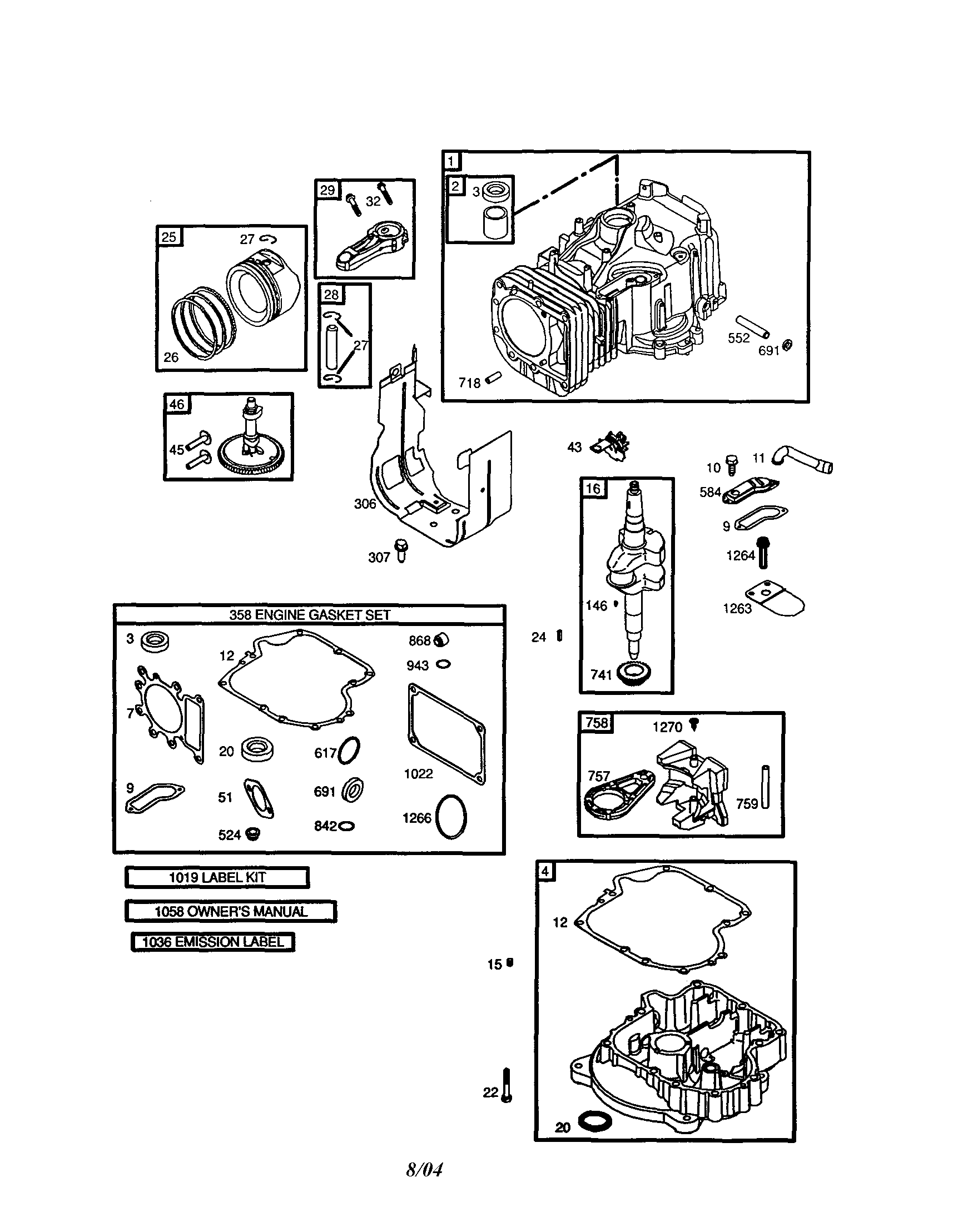Cylinder/crankshaft