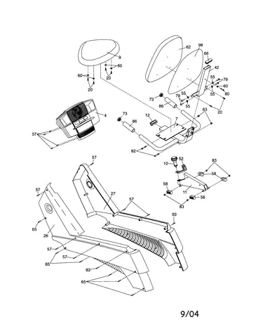 Console base/seat/sideshield
