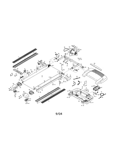 Walking belt/motor/belly pan