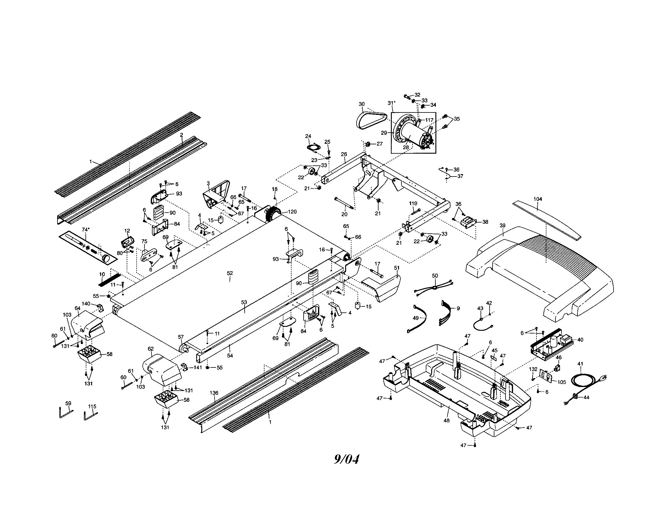 Walking belt/motor