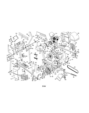 Console/rails/pedal/frame/flywheel