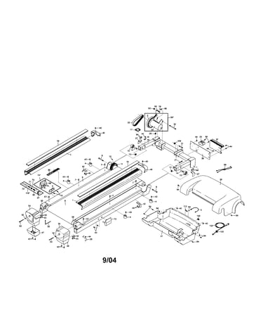 Walking belt/motor/belly pan