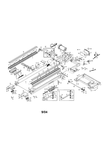 Walking belt/motor/belly pan