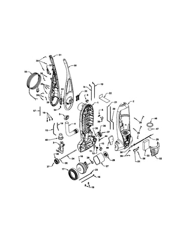 Dust compartment and motor