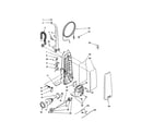 Kenmore 11638099890 dust compartment and motor diagram