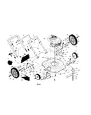 Engine/housing/handle/wheels