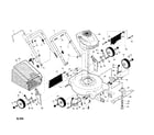 Craftsman 917388652 engine/housing/wheels/handle/bag diagram