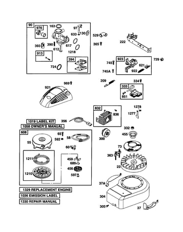 Blower-housing/starter-rewind