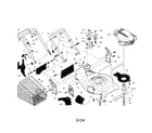 Craftsman 917374823 engine/handle/housing/bag diagram