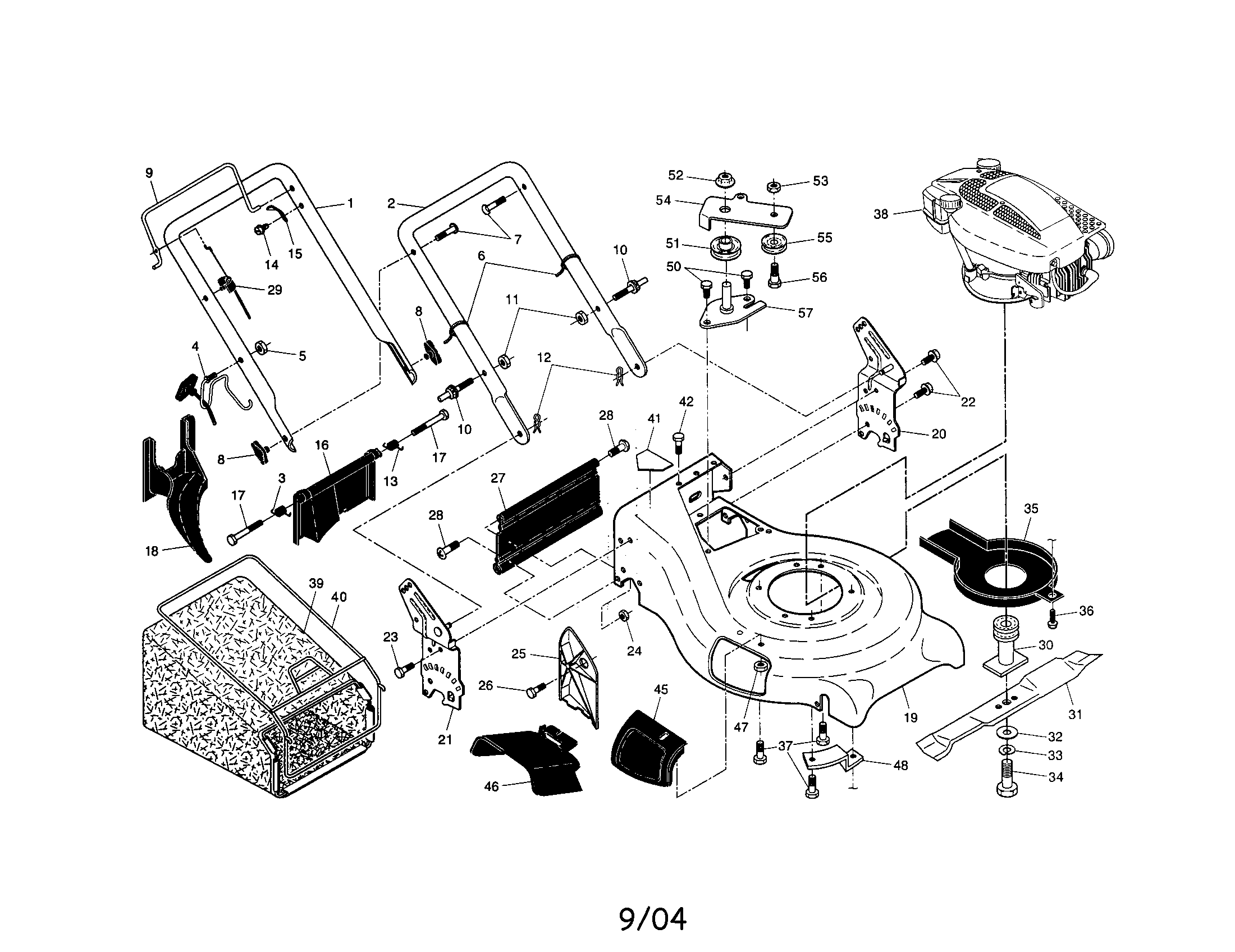 ENGINE/HANDLE/HOUSING/BAG