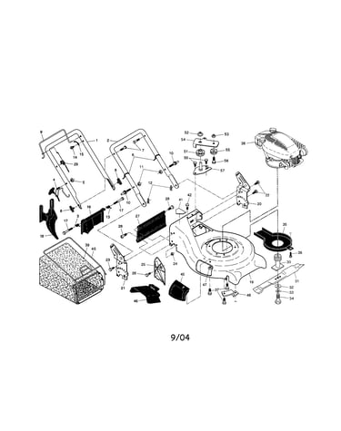 Engine/handle/housing/bag