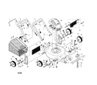 Craftsman 917388563 engine/handle/housing/bag/wheels diagram