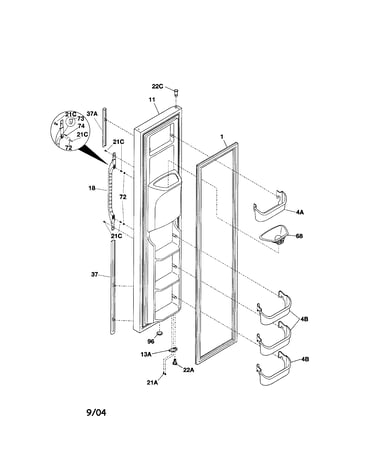 Freezer door