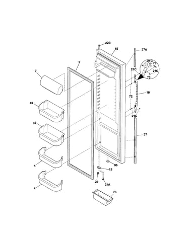 Refrigerator door