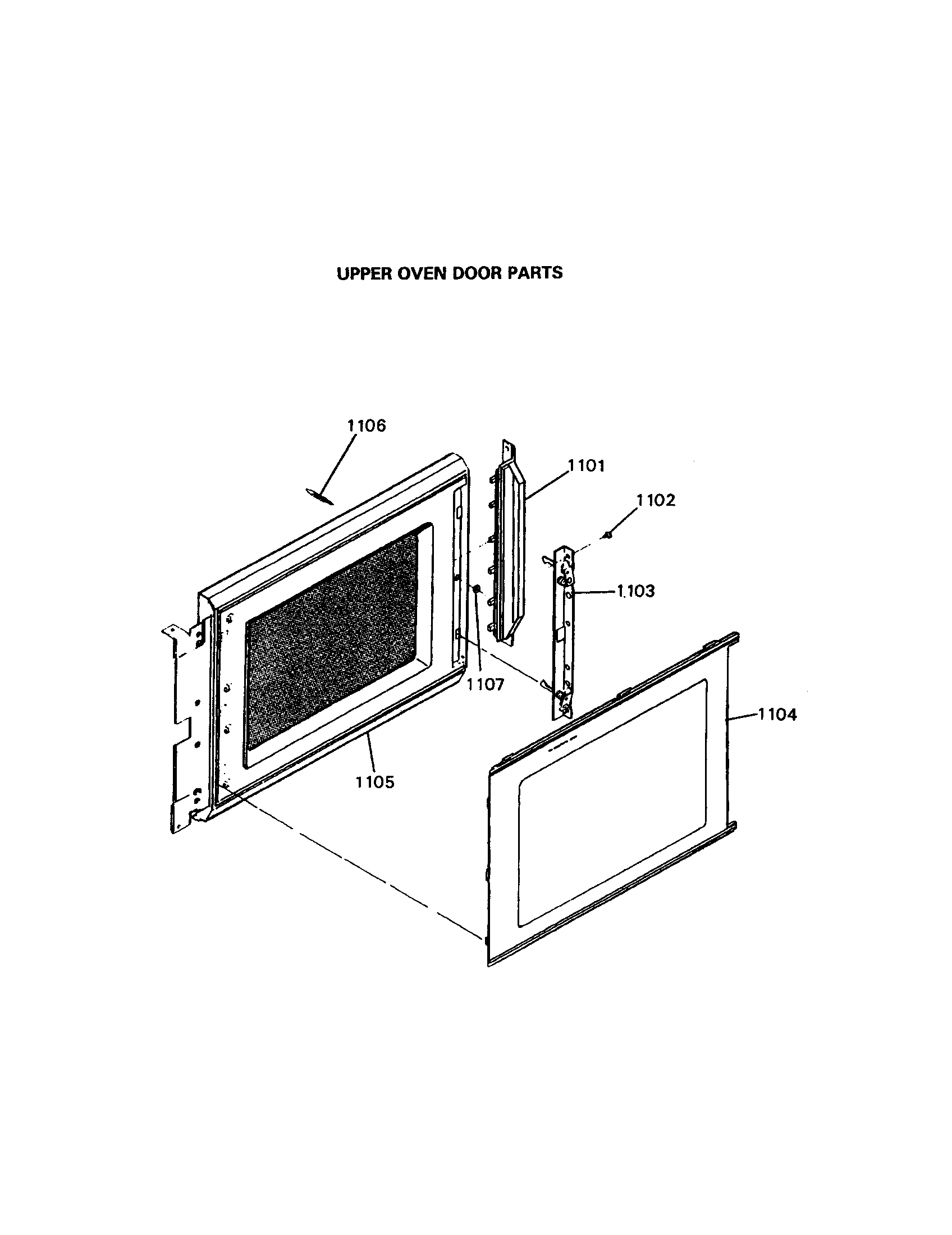 Upper oven door