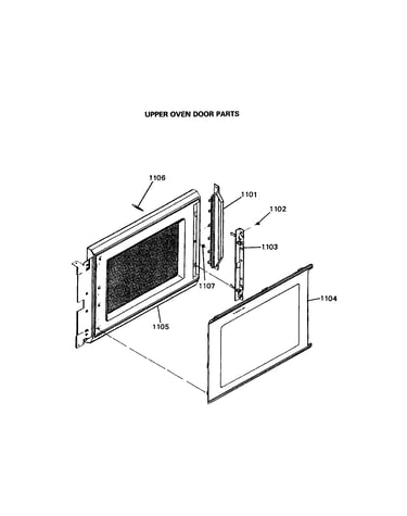 Upper oven door