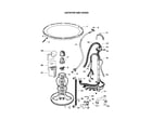 Fisher & Paykel GWL11-96151 agitator and hoses diagram