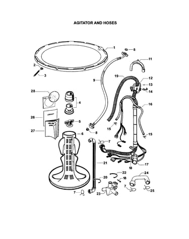 Agitator and hoses