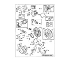 Briggs & Stratton 354447-0122-E1 housing-blower/flywheel diagram