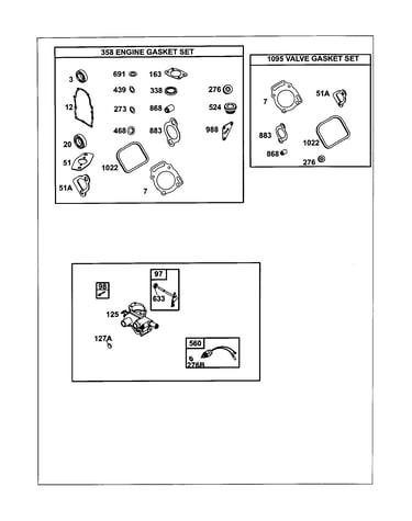 Carburetor/gasket sets